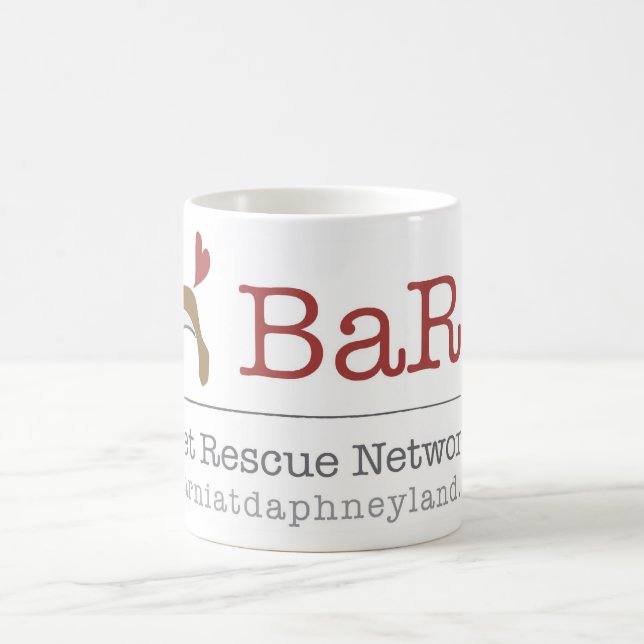 Taza de café de BaRNI - de Basset Rescue Network (Centro)