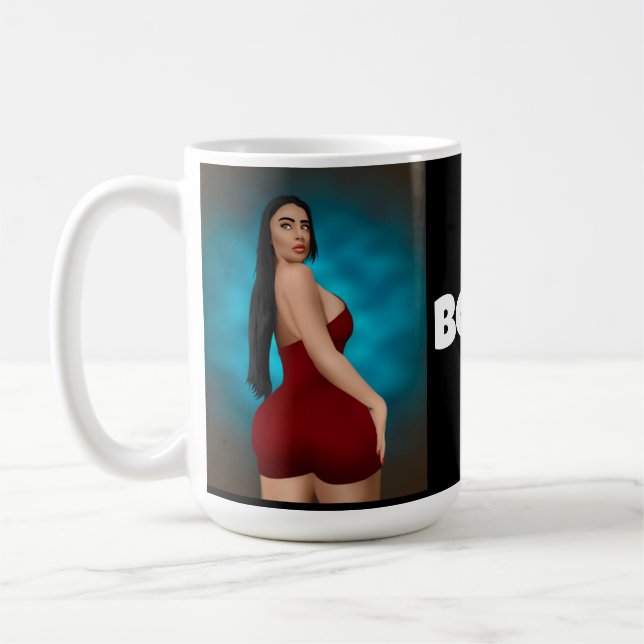 TAZA DE CAFÉ DE BELLEZA DE GRAN TRASERO (Izquierda)