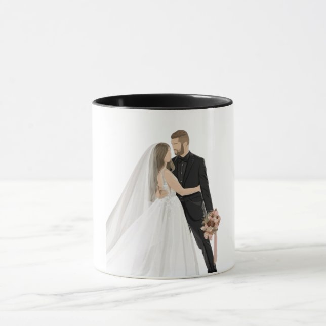 Taza de Café de Boda con Foto Personalizada - Eleg (Centro)