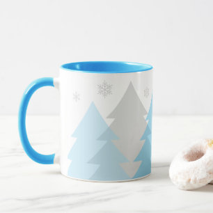 Taza de café de bosques de Navidad