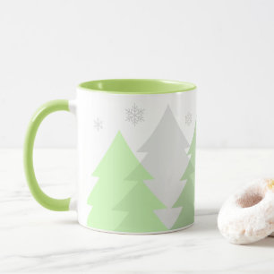 Taza de café de bosques de Navidad