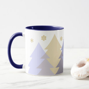 Taza de café de bosques de Navidad