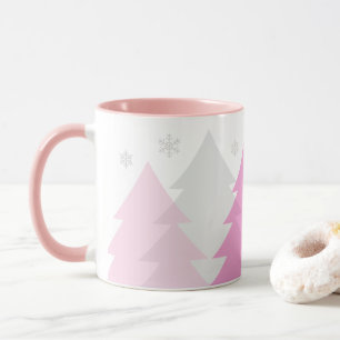 Taza de café de bosques de Navidad