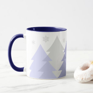 Taza de café de bosques de Navidad