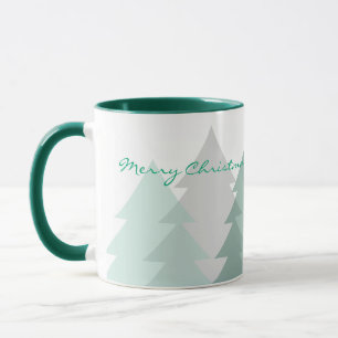 Taza de café de bosques de Navidad