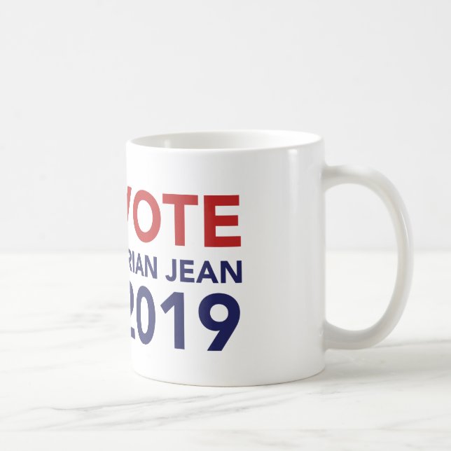 Taza de café de Brian Jean del voto (Derecha)