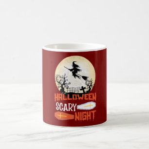 Taza de café de bruja de noche espeluznante de Hal