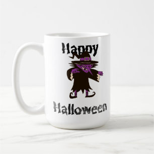 Taza de café de bruja feliz Halloween