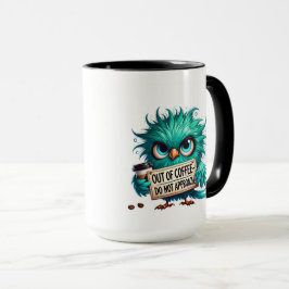 Taza de café de búho divertido, Taza de sin café