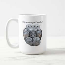 Taza de café de búho nevado