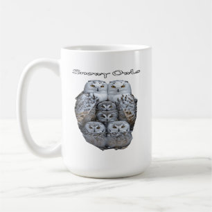Taza de café de búho nevado