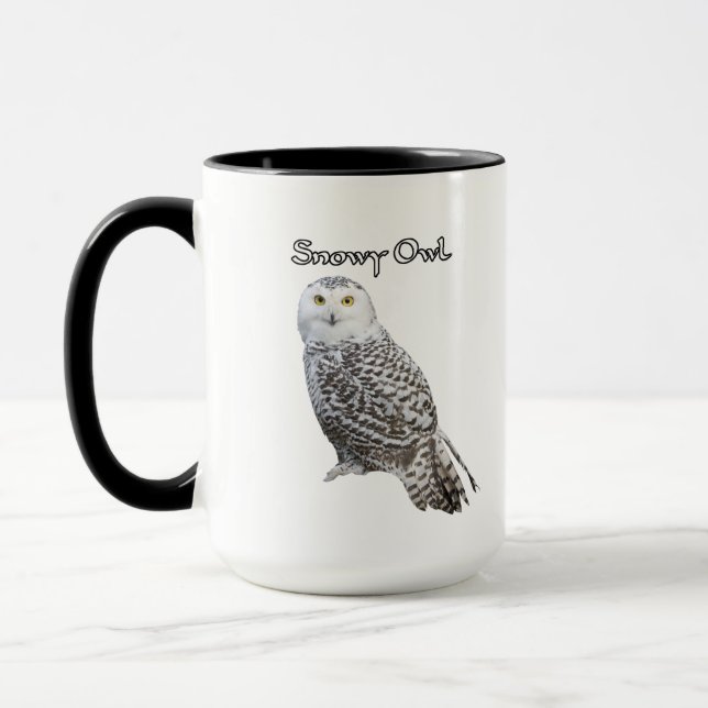 Taza de café de búho nevado (Izquierda)