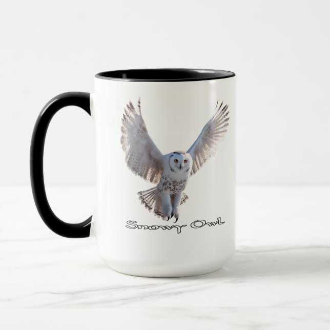 Taza de café de búho nevado (Izquierda)