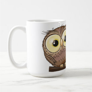 Taza de café de búhos gemelos caprichosos - Bosque
