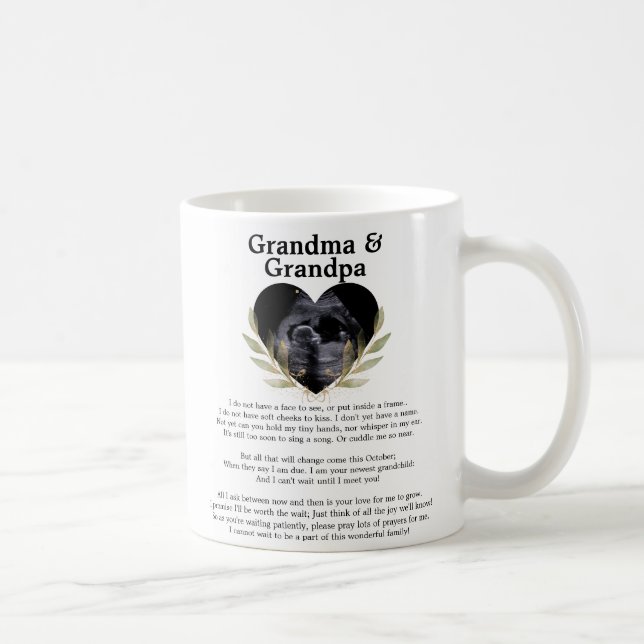 Taza De Café De Bump a Dad Mensaje Leaf Gold Black (Derecha)