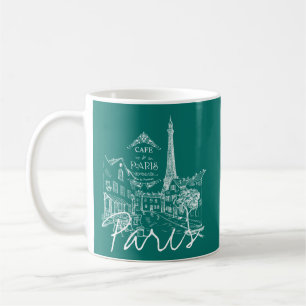taza de café de café de París