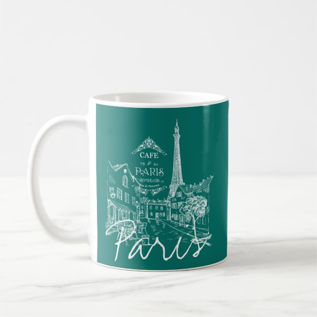 taza de café de café de París (Izquierda)