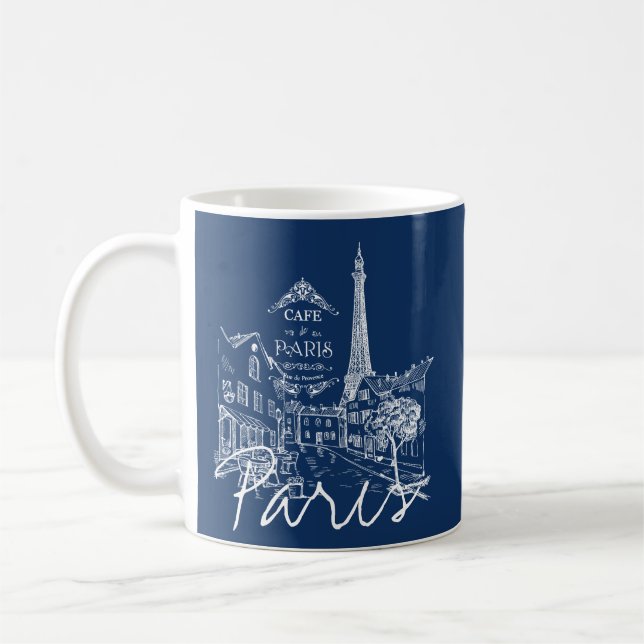 Taza de café de café parisino (Izquierda)