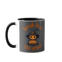Taza de café de calabaza de bruja