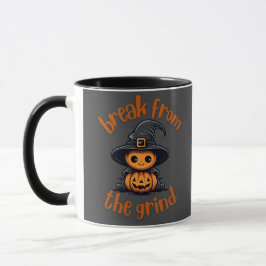 Taza de café de calabaza de bruja