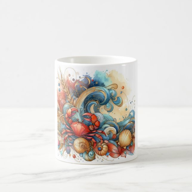 Taza de café de cangrejo de playa (Centro)