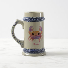 Taza de café de cangrejo lindo