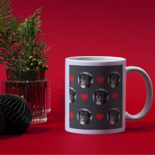 Taza de café de caras flotantes amadas personaliza