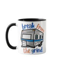 Taza de café de caravana antigua