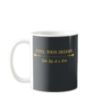 Taza de café de carbón de lujo dorado