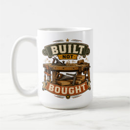 Taza de café de carpintería Hecha No Comprada