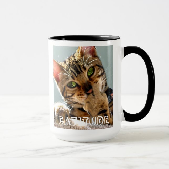 Taza de café de Catitude del gato de Bengala (Derecha)