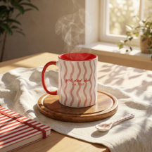 Taza de café de cerámica a rayas del club de papá 