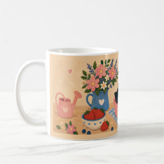 Taza de café de cerámica caprichosa y acogedora