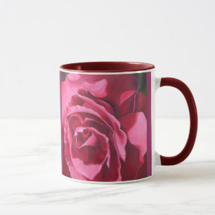 Taza de café de cerámica color de rosa rosada