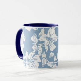Taza de café de cerámica con arte de línea floral