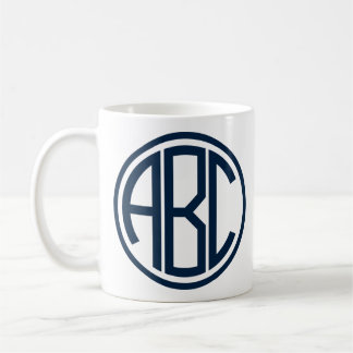 Taza de café de cerámica con monograma personaliza