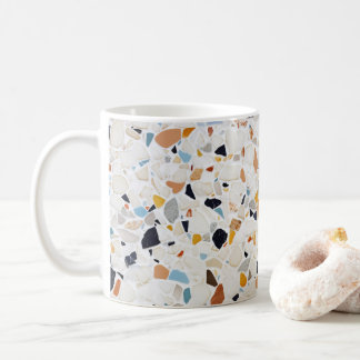 Taza de café de cerámica con patrón pastel de márm
