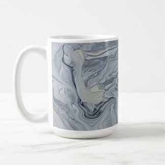 Taza de café de cerámica con remolino de mármol az