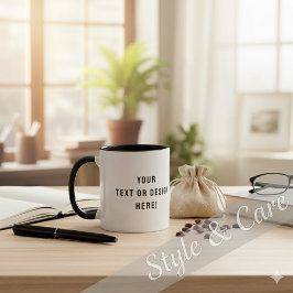 Taza de café de cerámica con texto personalizado