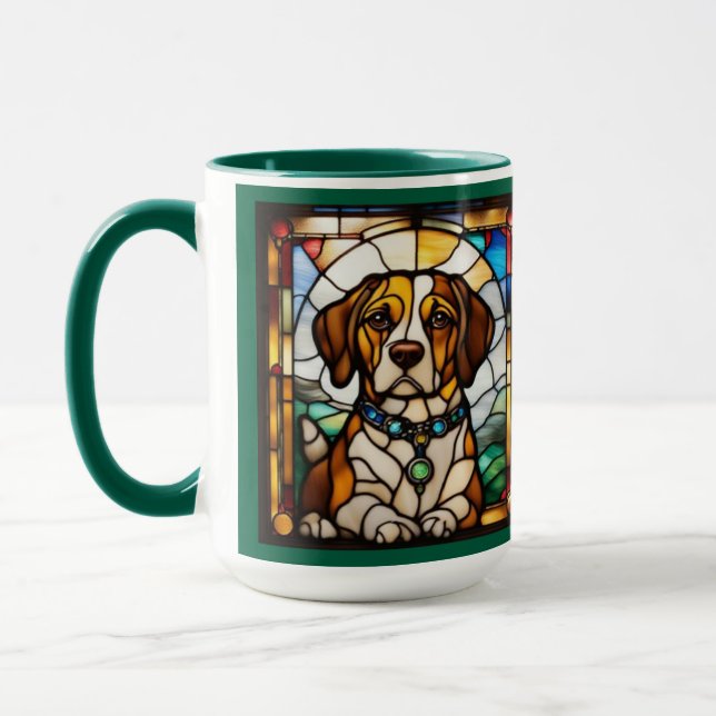 Taza de café de cerámica de Beagle lindo (Izquierda)