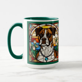 Taza de café de cerámica de Boxer lindo