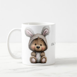 Taza de café de cerámica de conejo de dibujos anim