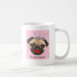 Taza de café de cerámica de la reina de belleza