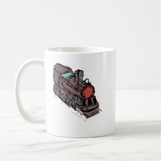 Taza de café de cerámica de locomotora de vapor vi