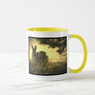 Taza de café de cerámica de los conejos salvajes