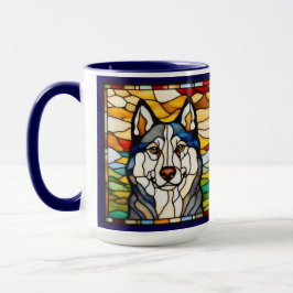 Taza de café de cerámica de Malamute linda