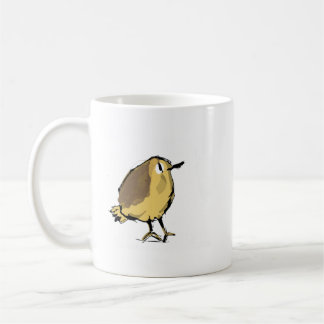 Taza de café de cerámica de pajarito pintado a man