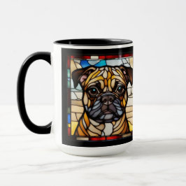 Taza de café de cerámica de Pug lindo
