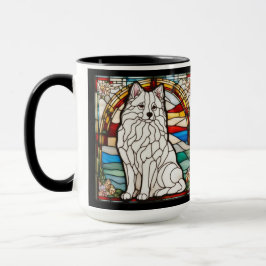 Taza de café de cerámica de Samoyed linda