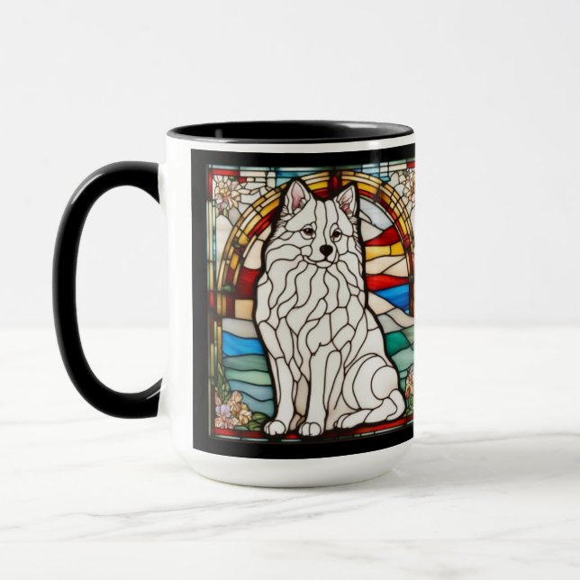 Taza de café de cerámica de Samoyed linda (Izquierda)